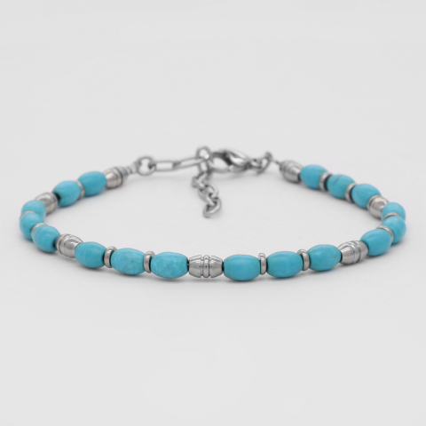 Bracelet ajustable 'Louka' turquoise